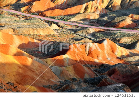 Photo of Danxia Landform in Gansu Province, China 124531533