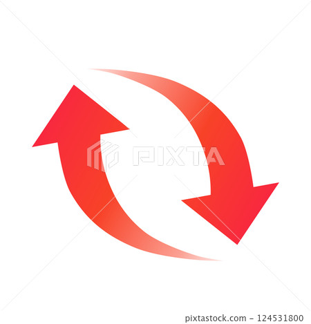 Stock Illustration: Stylish arrow with gradient that expresses two-way repetition Business Simple Stock Illustration: Stylish arrow with gradient that expresses two-way repetition Business Simple 124531800