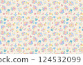 柔和的花卉圖案 124532099