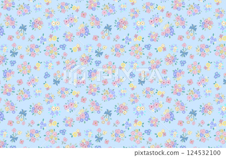 柔和的花卉圖案 124532100