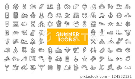 Summer Icons Set 124532121