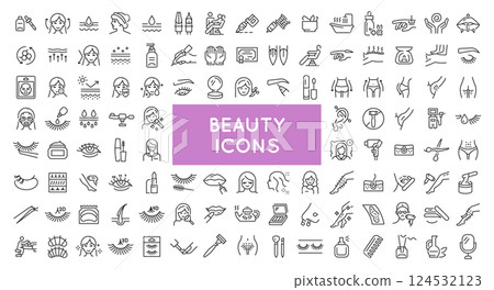 Beauty Icons Set 124532123