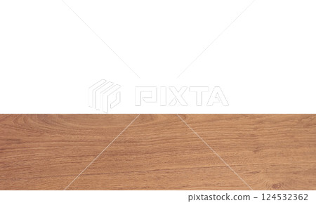 Front view of wooden or wood table, isolated on white background. Front view of wooden or wood table, isolated on white background. 124532362