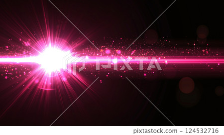 Fantastic background of pink and gold glittering lights and twinkling stars 124532716