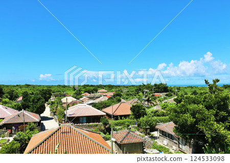 沖繩竹富島藍天村風光 沖繩竹富島藍天村風光 124533098