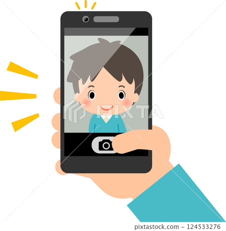 Hands taking a selfie with a smartphone Hands taking a selfie with a smartphone 124533276
