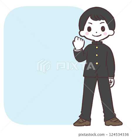 男學生框架插圖 男學生框架插圖 124534336