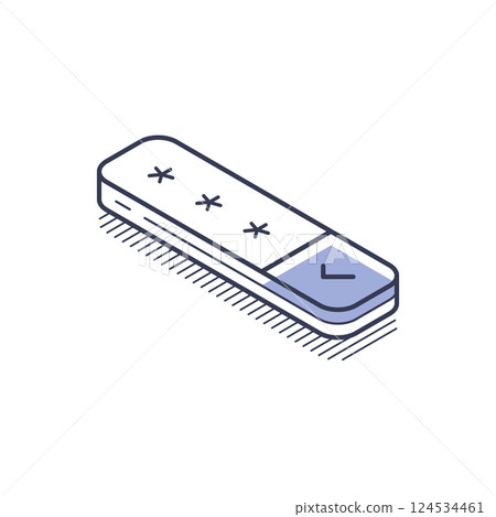 Rating interface design element featuring isometric line icon representation 124534461