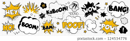 Comic book sound effects set Comic book sound effects set 124534776