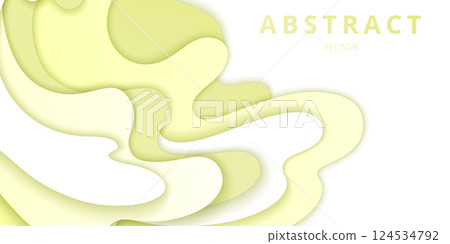 Abstract papercut topography on white background 124534792