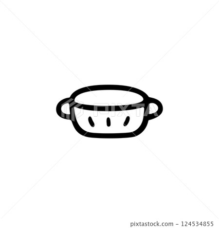 簡單的盤子插圖素材 124534855