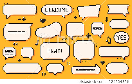Comic speech bubbles. 124534856