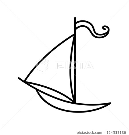 Marine port icon. Outline linear seaport symbol vector. Linear style illustration with editable stroke isolated on white background 124535186