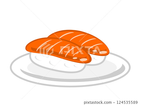 Salmon sushi 124535589
