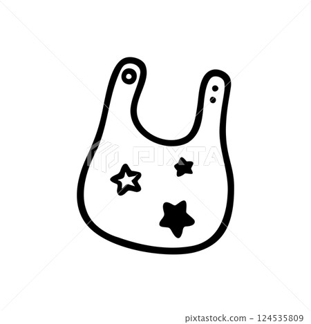 Simple bib illustration material Simple bib illustration material 124535809