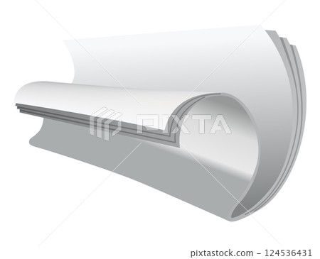 Folded newspaper. Modern news publication. Newspaper icon. Periodical printing product, daily news and sport, food and medicine, business information, latest press Folded newspaper. Modern news publication. Newspaper icon. Periodical printing product, daily news and sport, food and medicine, business information, latest press 124536431