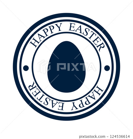 Easter postal retro stamps icon egg 124536614