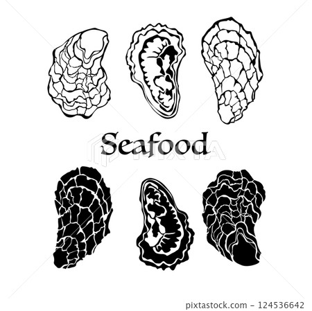 Outline oysters 124536642