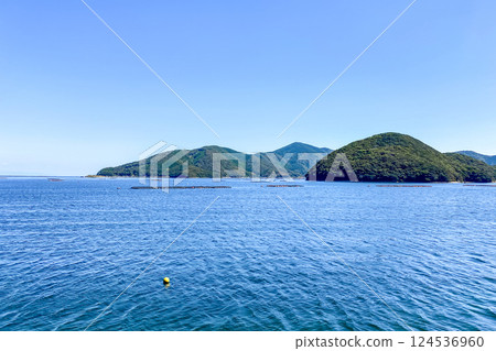 Kamae Cove and aquaculture rafts 124536960