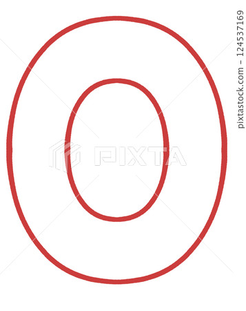 Simple alphabet O illustration material 124537169