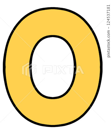簡單的字母 O 插圖素材 124537181