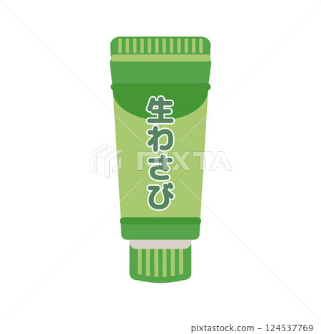 Fresh wasabi tube seasoning illustration 124537769