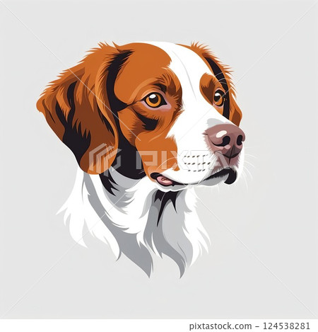 隨和有耐心的布列塔尼獵犬 124538281