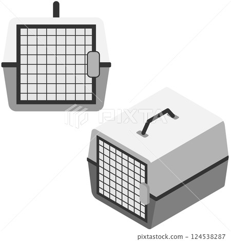 Pet cage pet cage isometric flat vector illustration variation 124538287