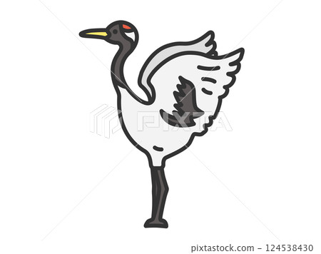 起重機插圖(彩色線條描) 起重機插圖(彩色線條描) 124538430