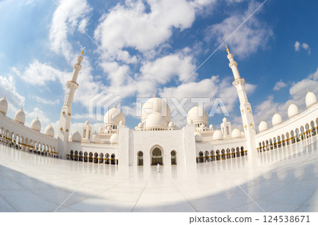 Sheikh Zayed Grand Mosque in Abu Dhabi, the capital city of United Arab Emirates. Sheikh Zayed Grand Mosque in Abu Dhabi, the capital city of United Arab Emirates. 124538671