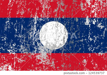 Laos flag with grunge effect. Laos flag with grunge effect. 124539737