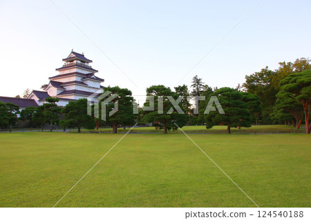 鶴城 會津若松 會津若松城 若松城 本丸 會津若松觀光 城塔 城郭 福島縣觀光 若松城跡公園 124540188