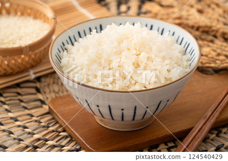 white rice white rice japanese white rice gohan gohan white gohan 124540429
