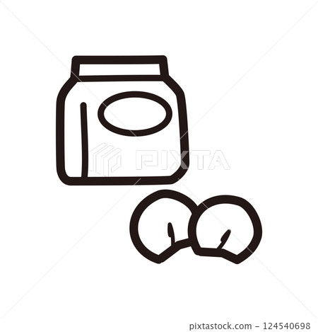 Simple breast pad icon 124540698