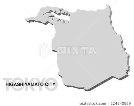 東京都東大和市 3D 地圖 124540999