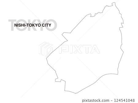 東京都西東京市空白地圖 124541048