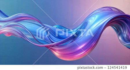 A stunning interplay of blue and purple shades in an abstract, fluid form that captivates the eye and sparks imagination 124541419