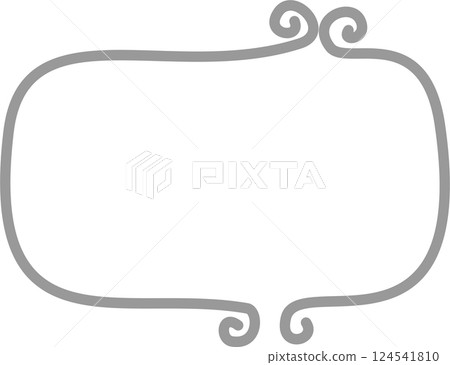 minimal doodle hand draw speech bubble balloon, think speak talk text box banner, flat design png illustration 124541810