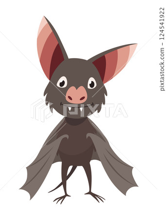 Bat. Concept cartoon bat. Vector clipart illustration isolated on white background Bat. Concept cartoon bat. Vector clipart illustration isolated on white background 124541922