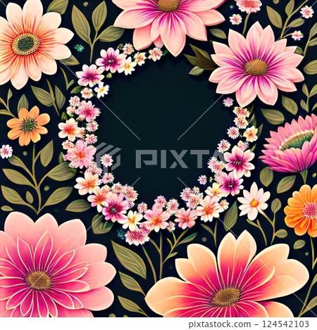Nature's Palette: The Harmony of Sky and Bloom 124542103