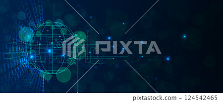Artificial Intelligence brain concept. Abstract technology background Artificial Intelligence brain concept. Abstract technology background 124542465
