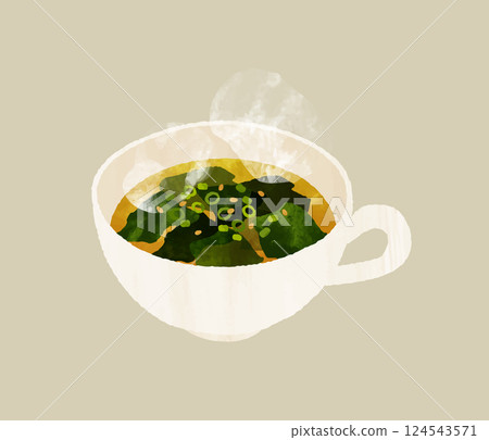 Wakame soup 124543571