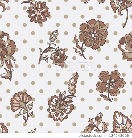 Elegant Floral Dotted Background Elegant Floral Dotted Background 124543606
