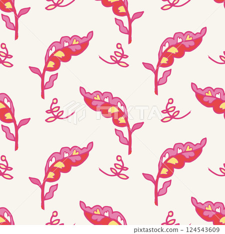 Elegant Floral Minimalist Pattern vector Elegant Floral Minimalist Pattern vector 124543609