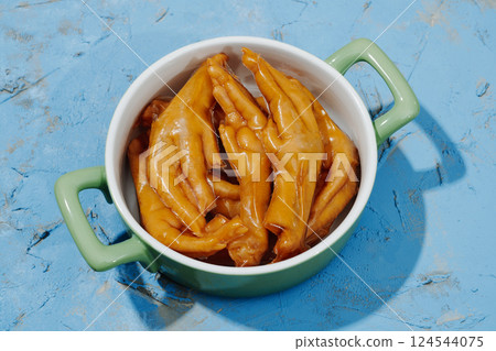 asian boneless chicken feet coated in gelatin asian boneless chicken feet coated in gelatin 124544075