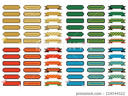 Simple pixelated ribbon frame set 124544322