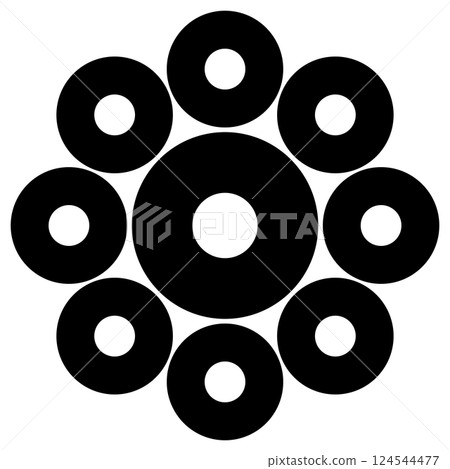 這是一個家族徽章。名為蛇眼九星。 這是一個家族徽章。名為蛇眼九星。 124544477