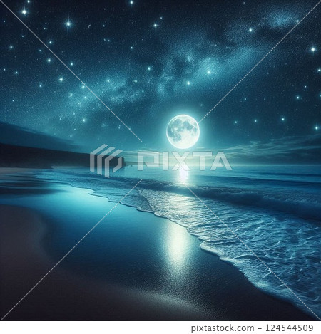 月光下的海岸 月光下的海岸 124544509