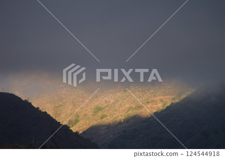 Storm clouds over inland Gran Canaria. 124544918