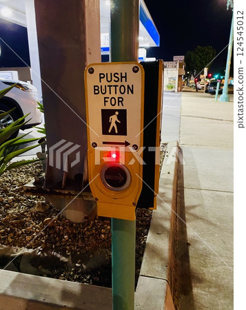 Push button traffic light, push button box, USA Push button traffic light, push button box, USA 124545012